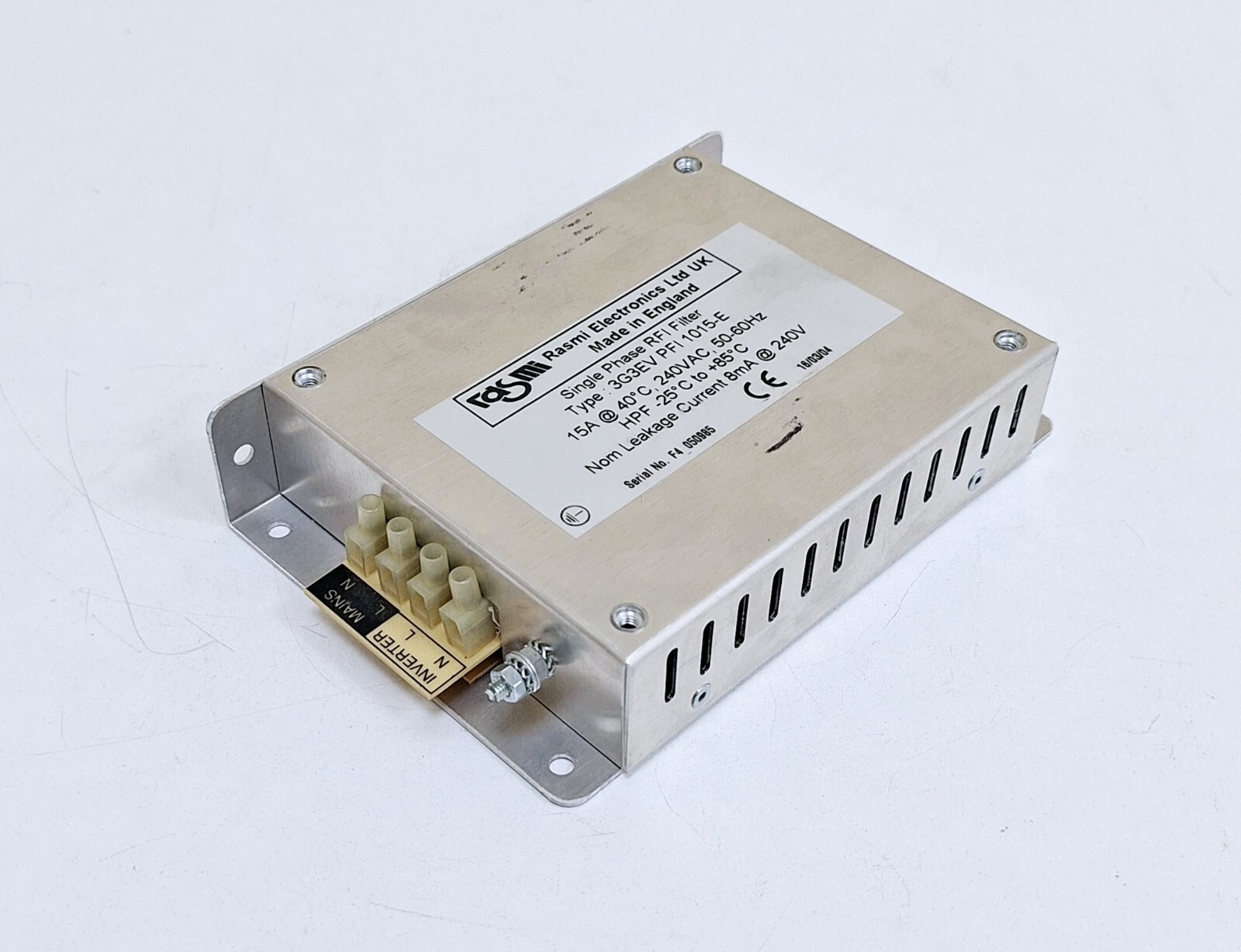 Rasmi Electronics 3G3EV PFI 1015-E Single Phase RFI Filter