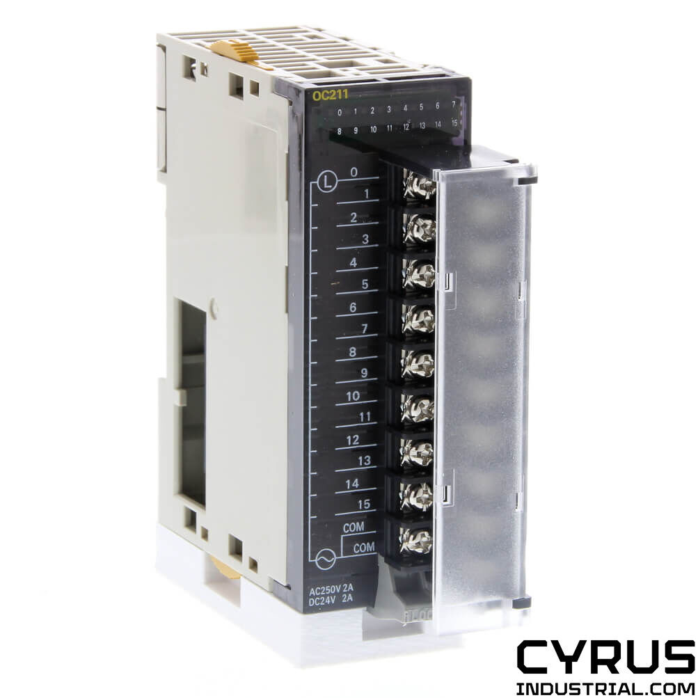 Omron CJ1W-OC211 Digital output unit, 16 x relay outputs, 250 VAC/24 VDC, 2 A ma