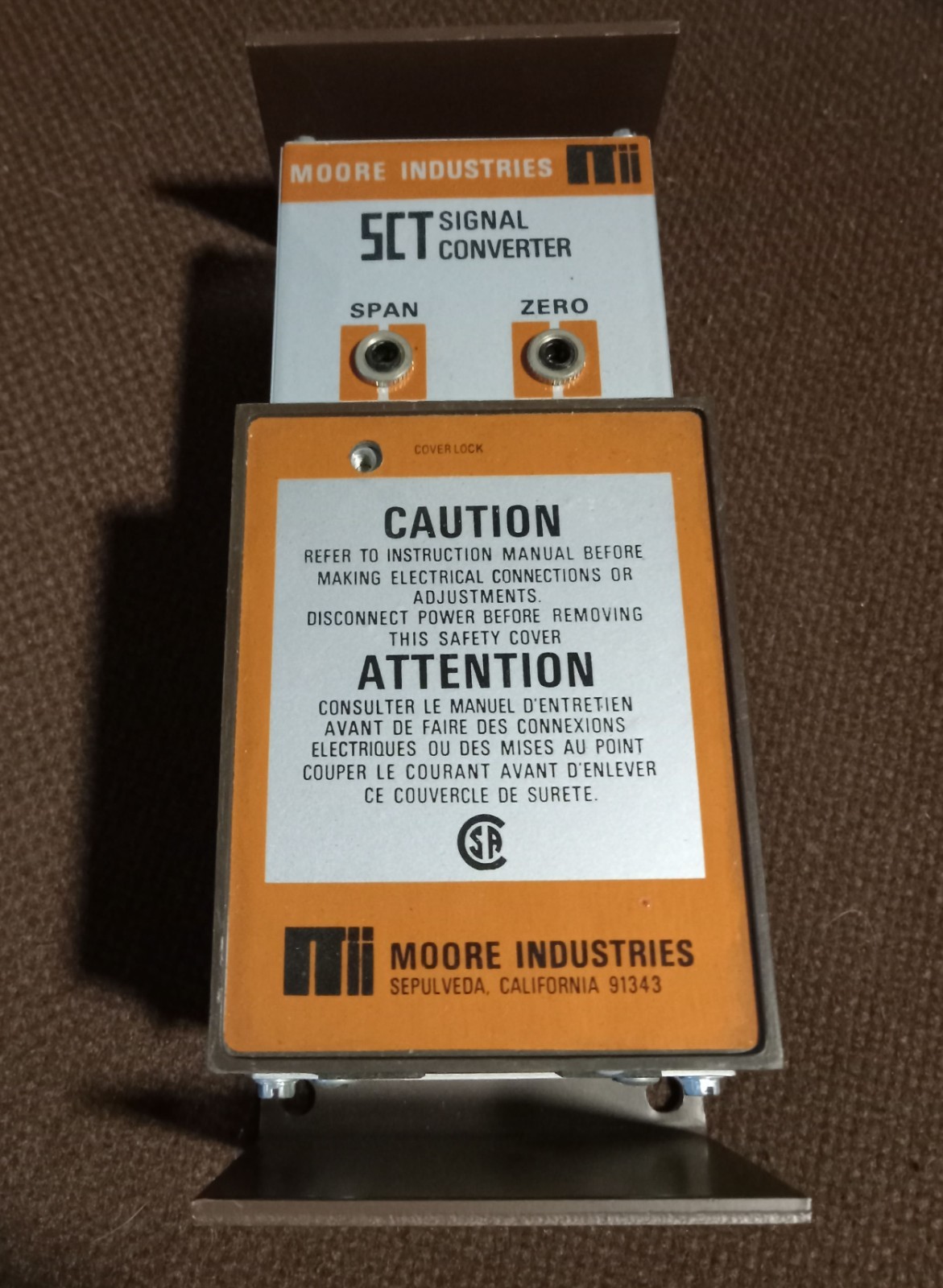 Moore SCT /0-200V/4-20MA/117AC/-ATL STD Sct Signal Converter