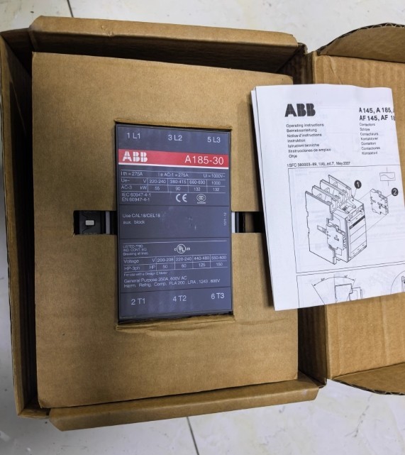 1pcs 100% ABB Brand new original A185-30-11 110V AC Contactors Quick Shipping