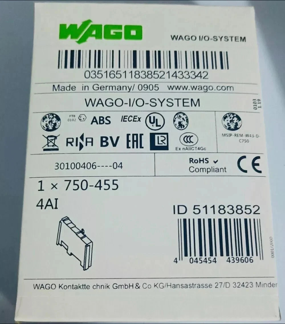 New In Stock Wago 750-455 Module