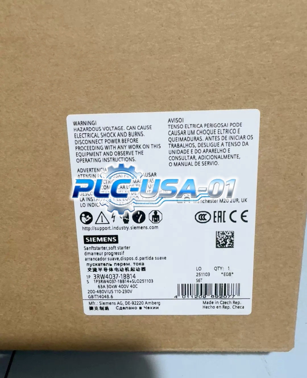 1PCS Brand New Siemens 3RW4037-1BB14 Soft Starter Fast delivery