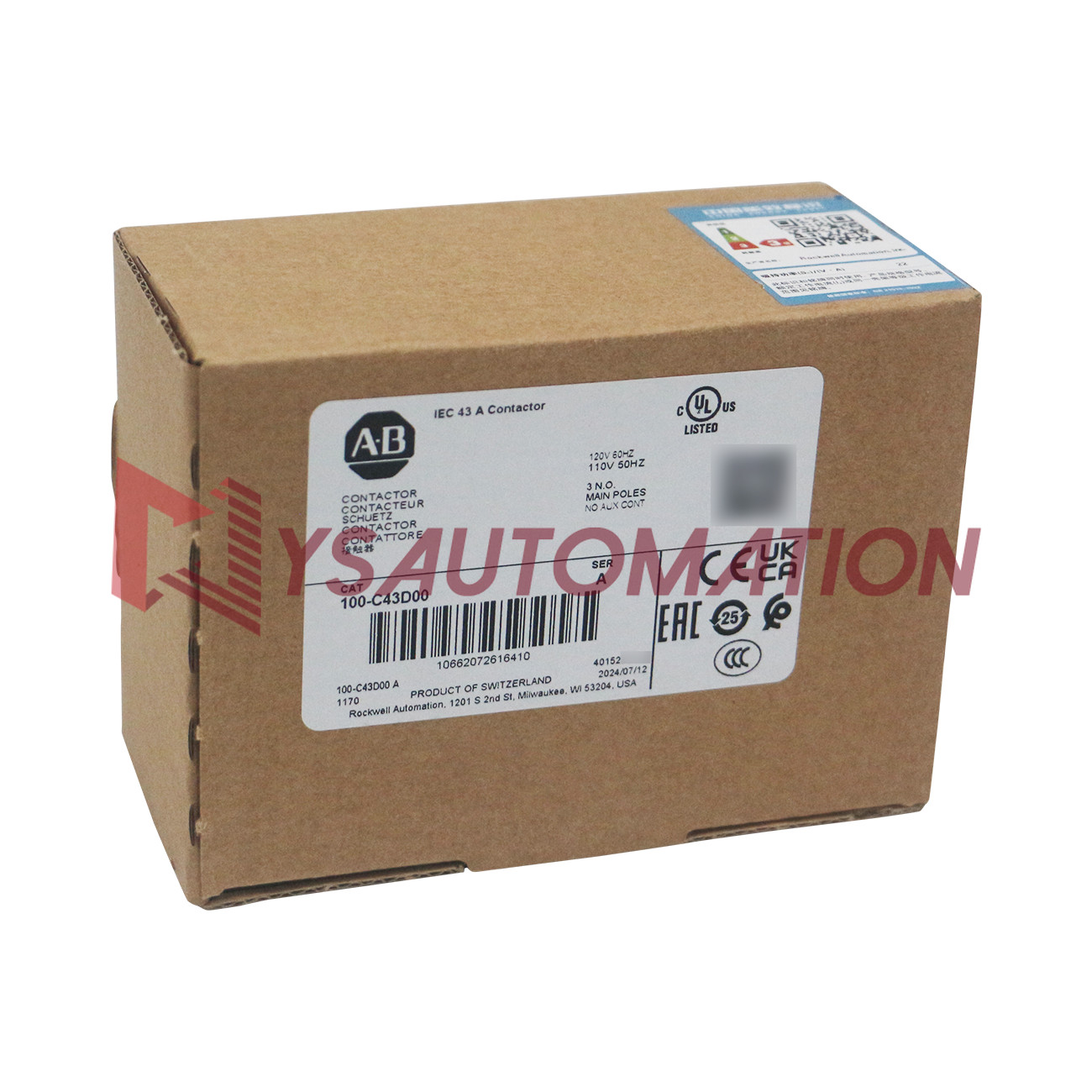 OEM Allen Bradley 100-C43D00 Auxiliary Contact Configuration 100-C IEC Contactor