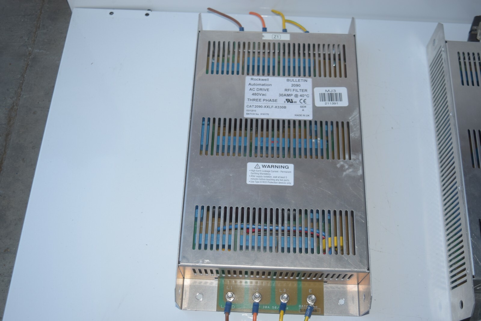 ROCKWELL 2090-XXLF-X330B AC DRIVE RFI FILTER 480VAC 30AMP 3 PHASE #211391-P8