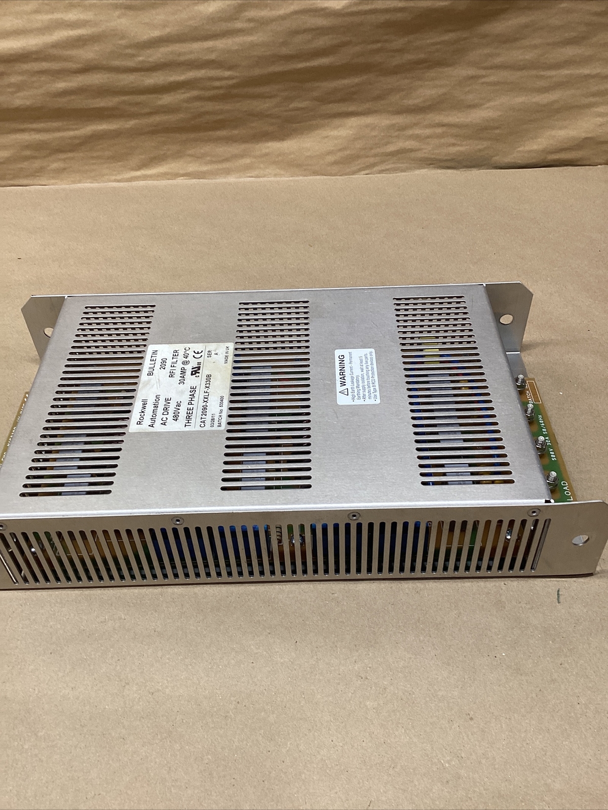 ROCKWELL 2090-XXLF-X330B AC DRIVE RFI FILTER 480VAC 30AMP 3 PHASE #702H80FML