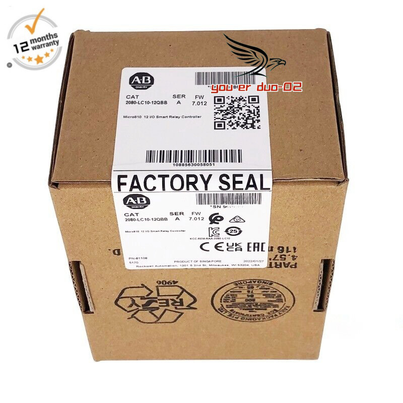 NEW & Seal AB 2080-LC10-12QBB SER A Micro810 12 I/O Intelligent Relay Controller