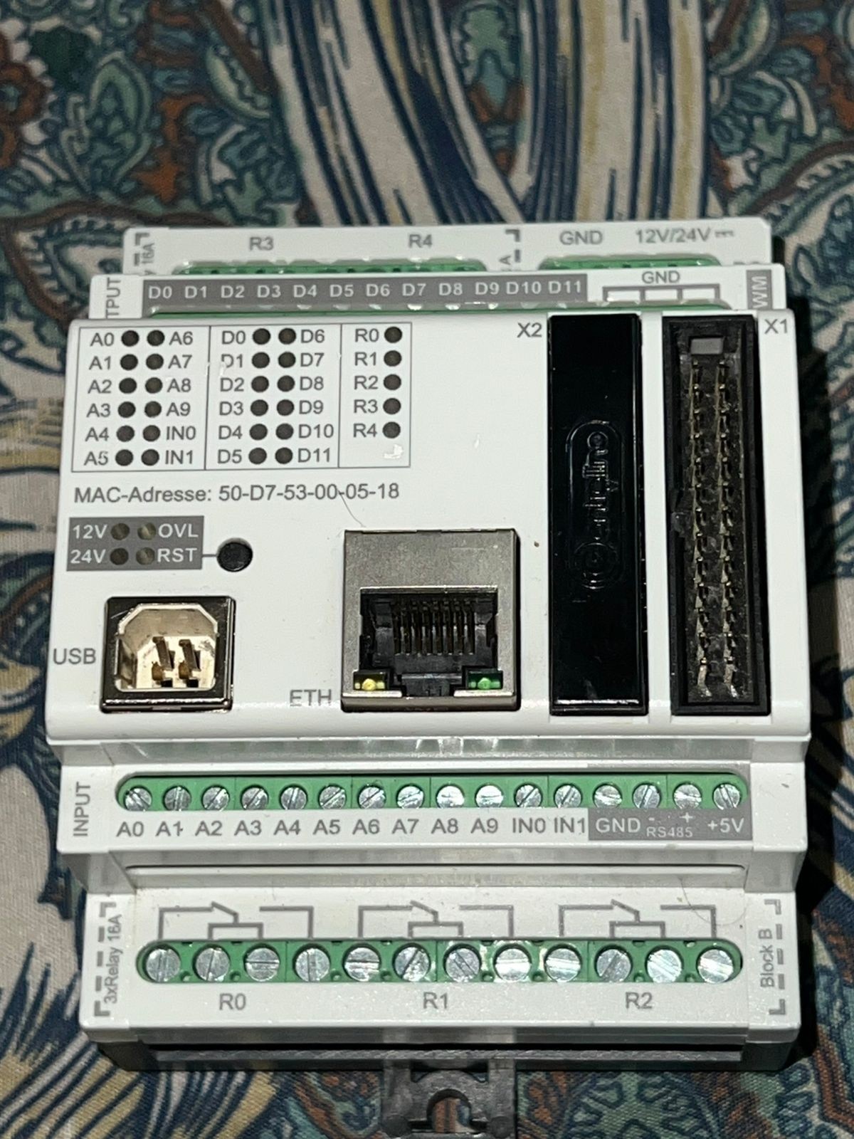 Controllino Industrial PLC Controller Ethernet RS485 Relay Outputs 12–24V DC