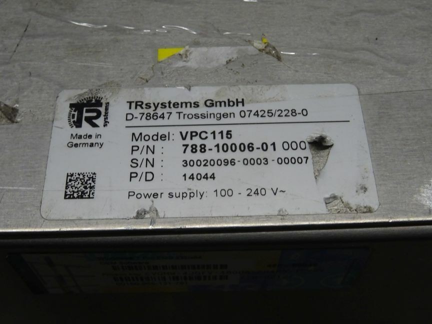 TR System VPC115 Industrial Panel with PC VPC 115