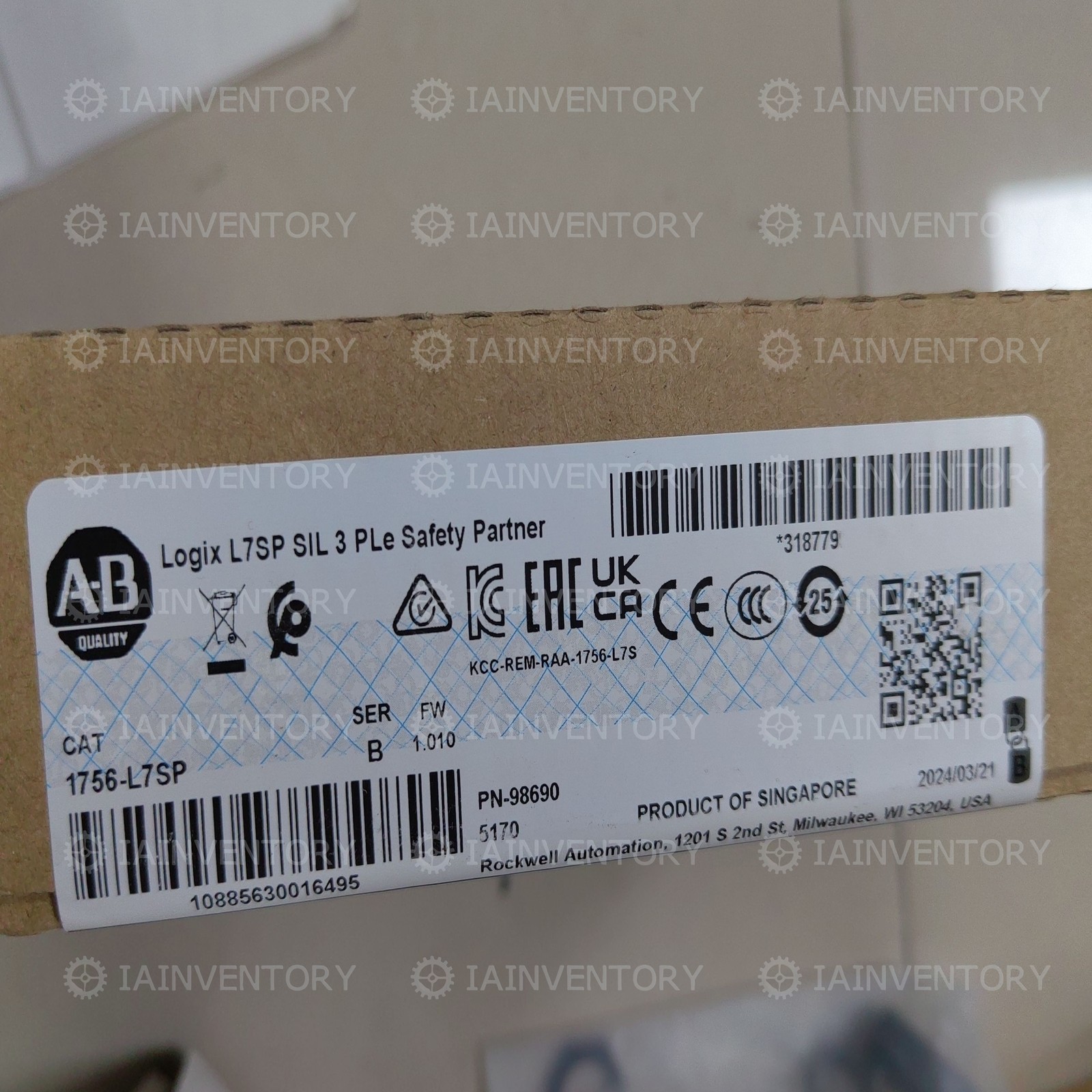 Real US Stock 1pc Brand New 1756-L7SP Allen-Bradley 1756L7SP + warranty