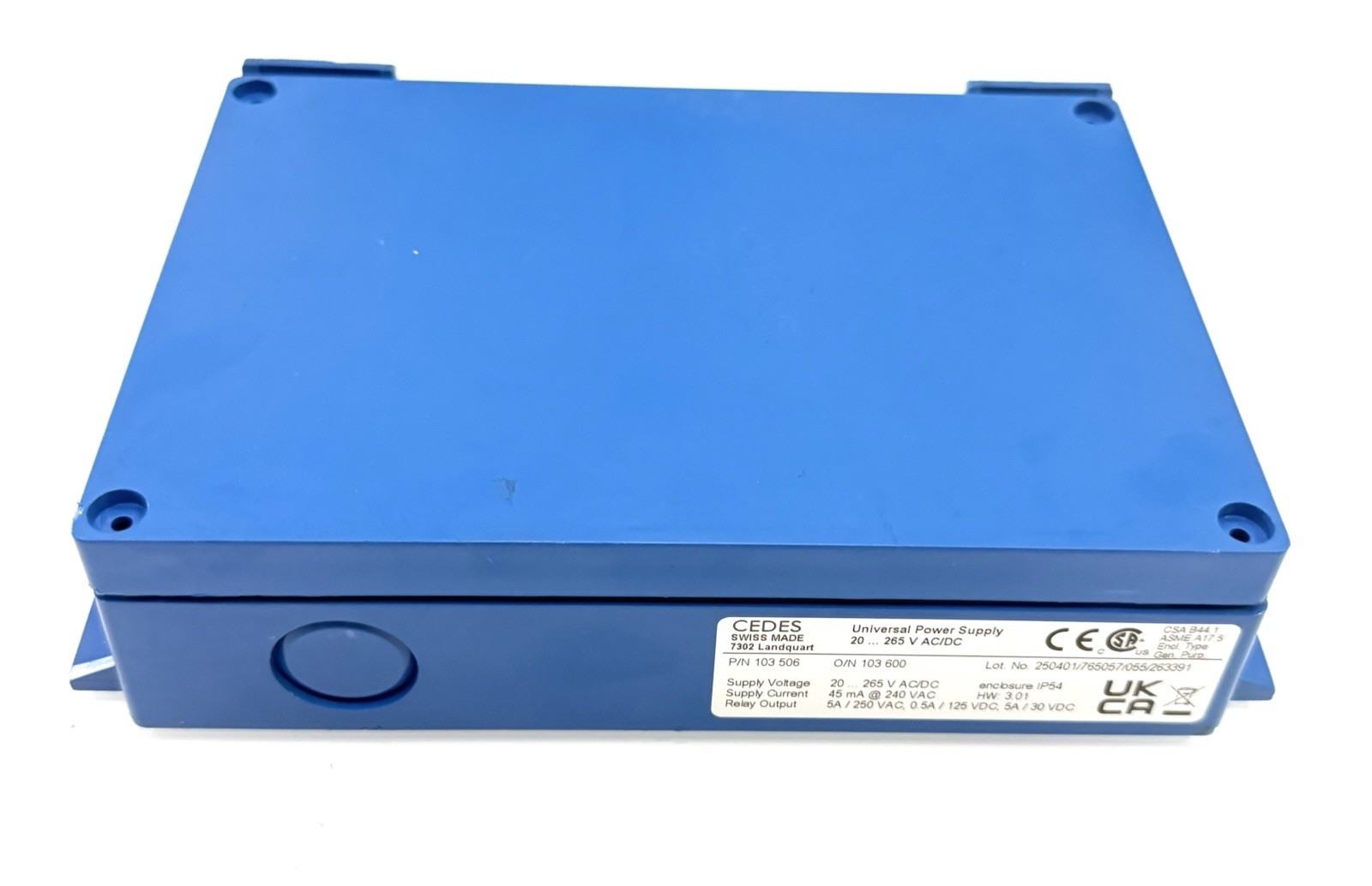 CEDES 103 506 UNIVERSAL POWER SUPPLY 20…265 V AC/DC