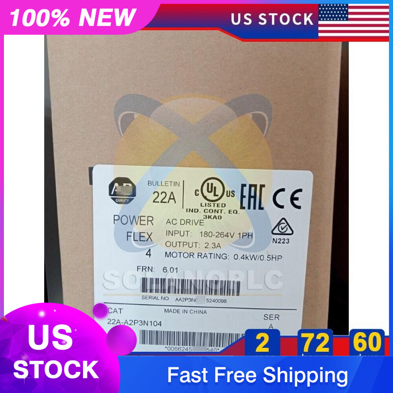 Allen-Bradley 22A-A2P3N104 POWERFLEX 4 22AA2P3N104 US Free Tax