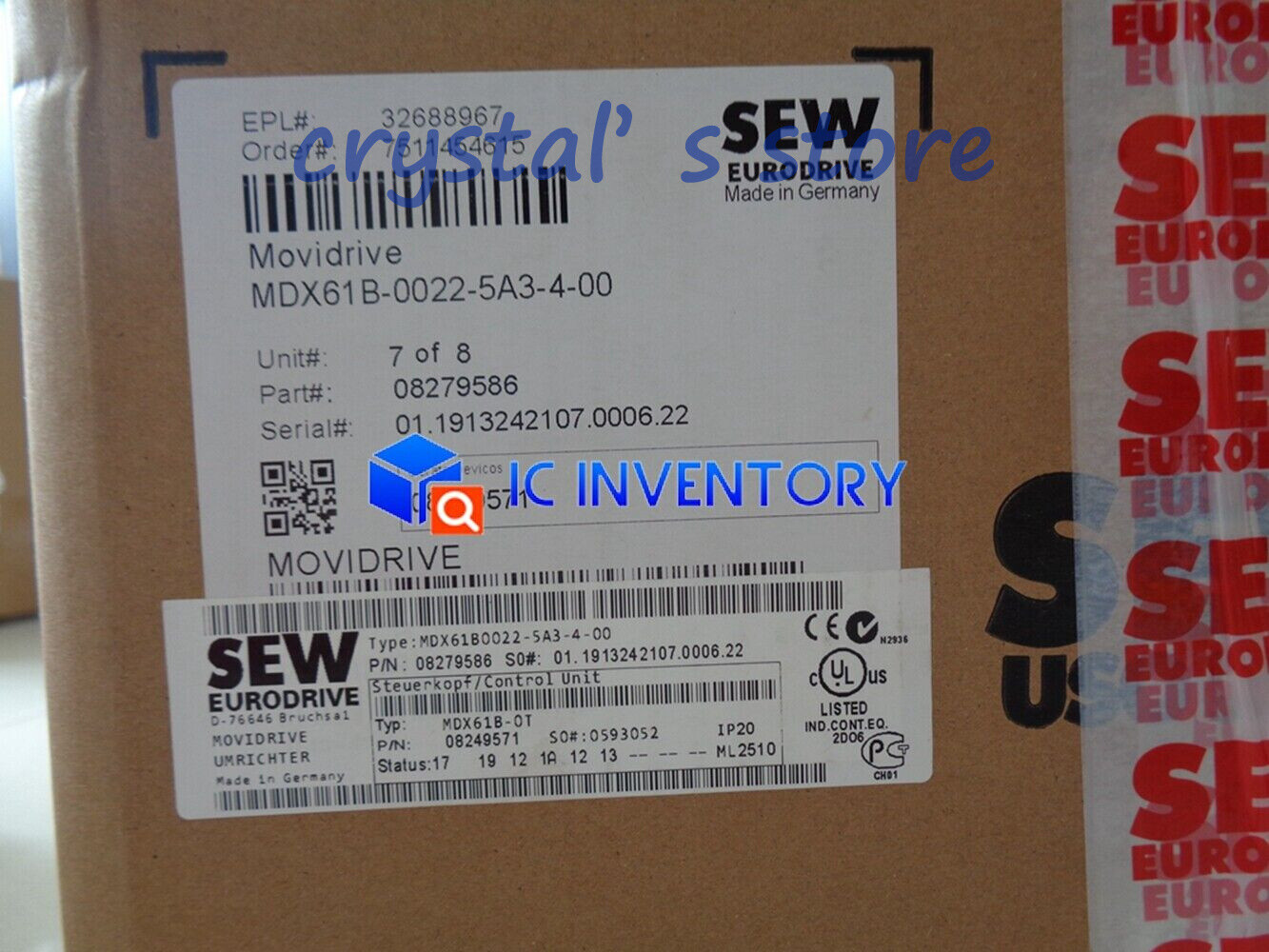 1PCS New MDX61B0022-5A3-4-00 2.2KW SEW-EURODRIVE INVERTER DRIVE