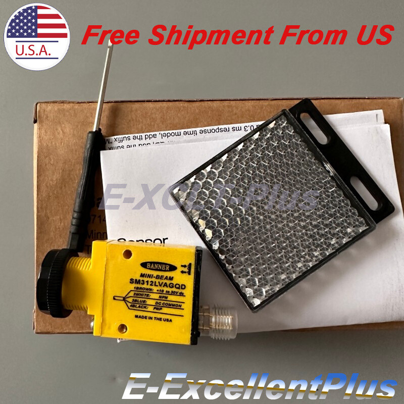 1PCS For Banner SM312LVAGQD Retroreflective Photoelectric Sensor Switch 26913