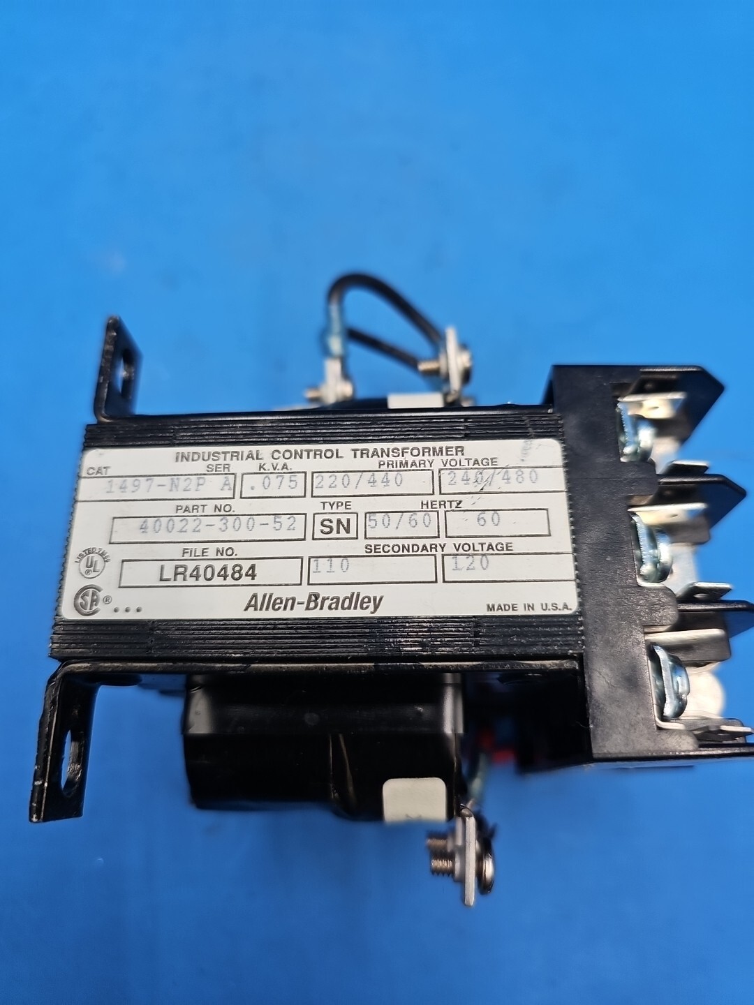 Allen Bradley 1497-N2P Control Transformer w/ Bussman BCCM6033PQ