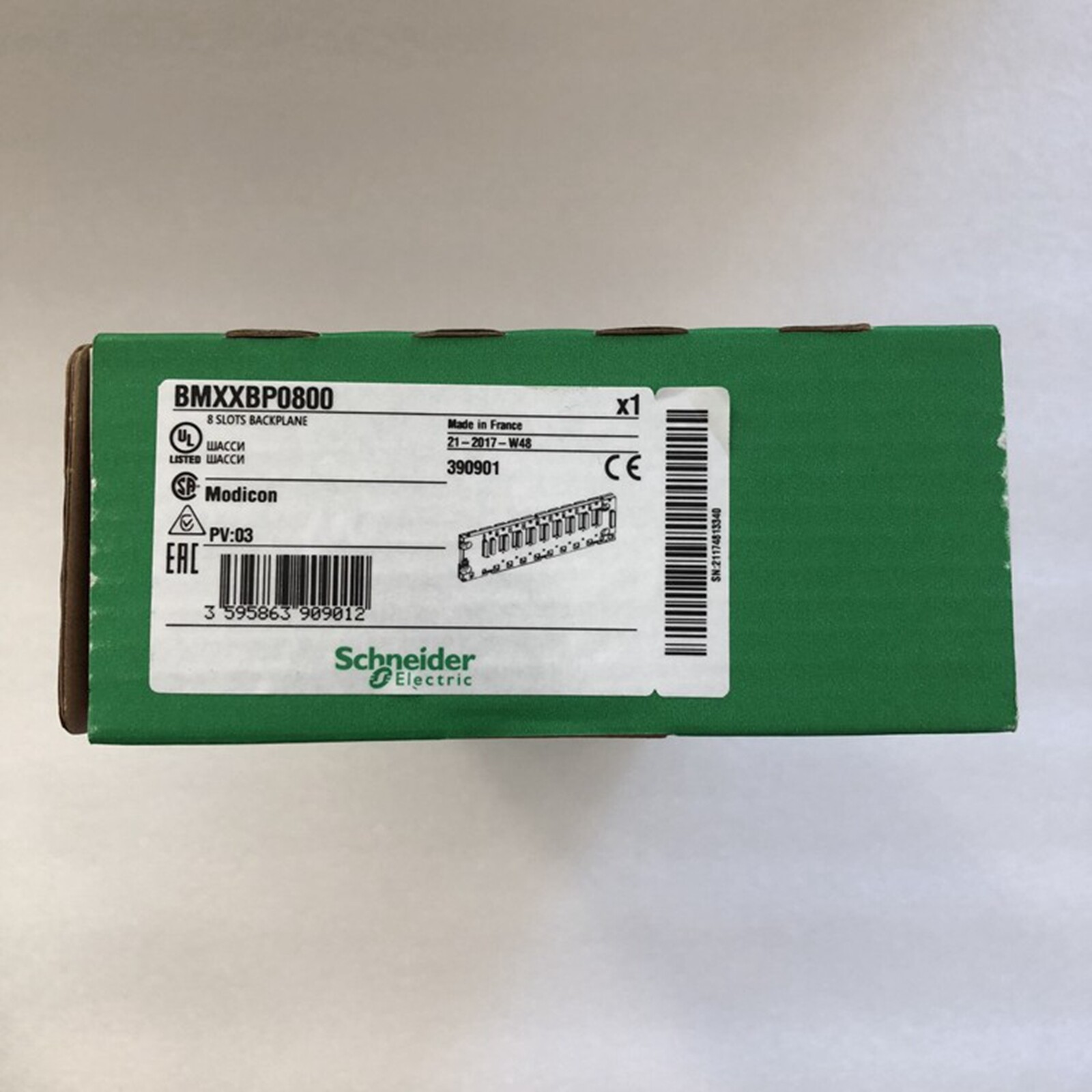 New In Box SCHNEIDER BMXXBP0800 8 Slots Backplane