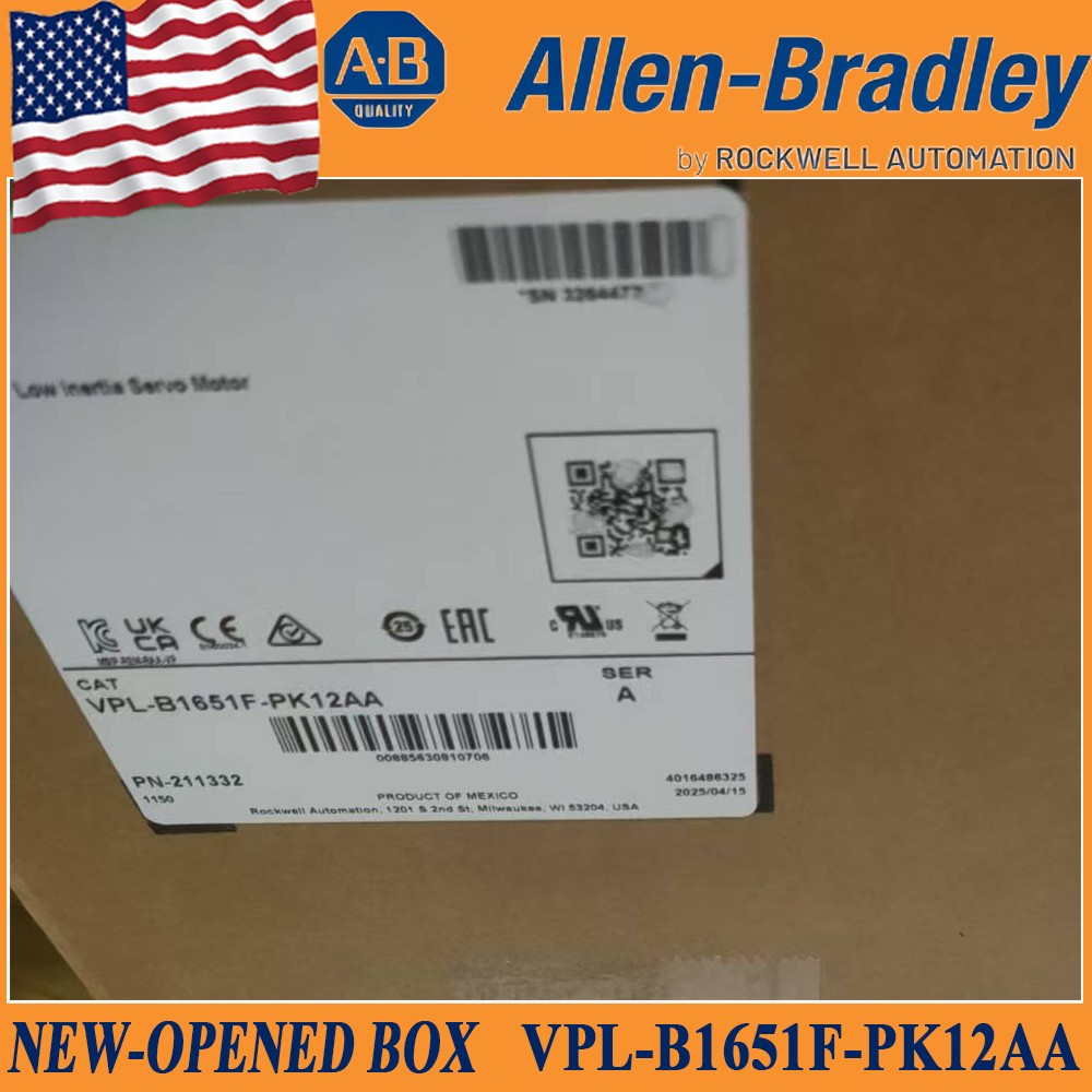 VPL-B1651F-PK12AA New Opened Box AB Kinetix VP Low Inertia Servo Motor US Stock