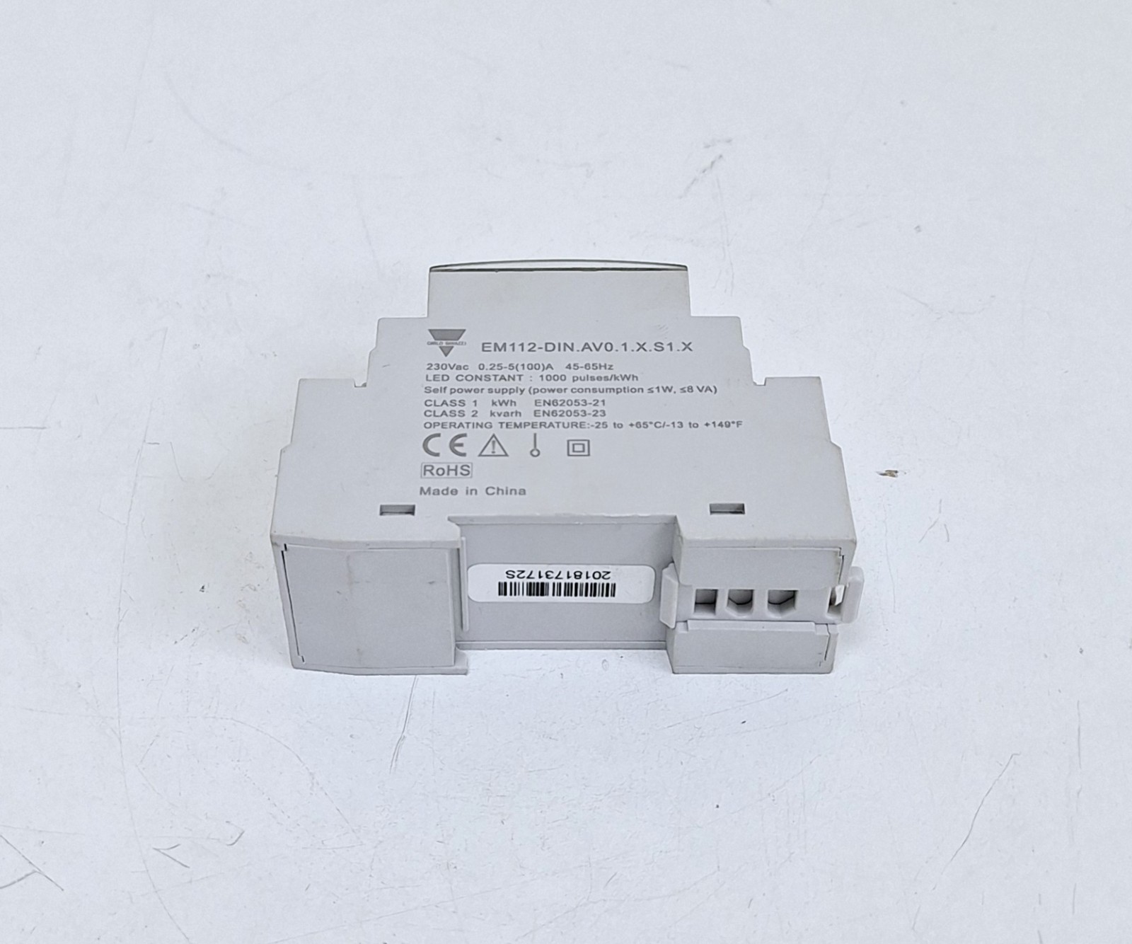 Carlo Gavazzi EM112-DIN.AV0.1.X.S1.X / YR 2018 173172S Self Power Supply
