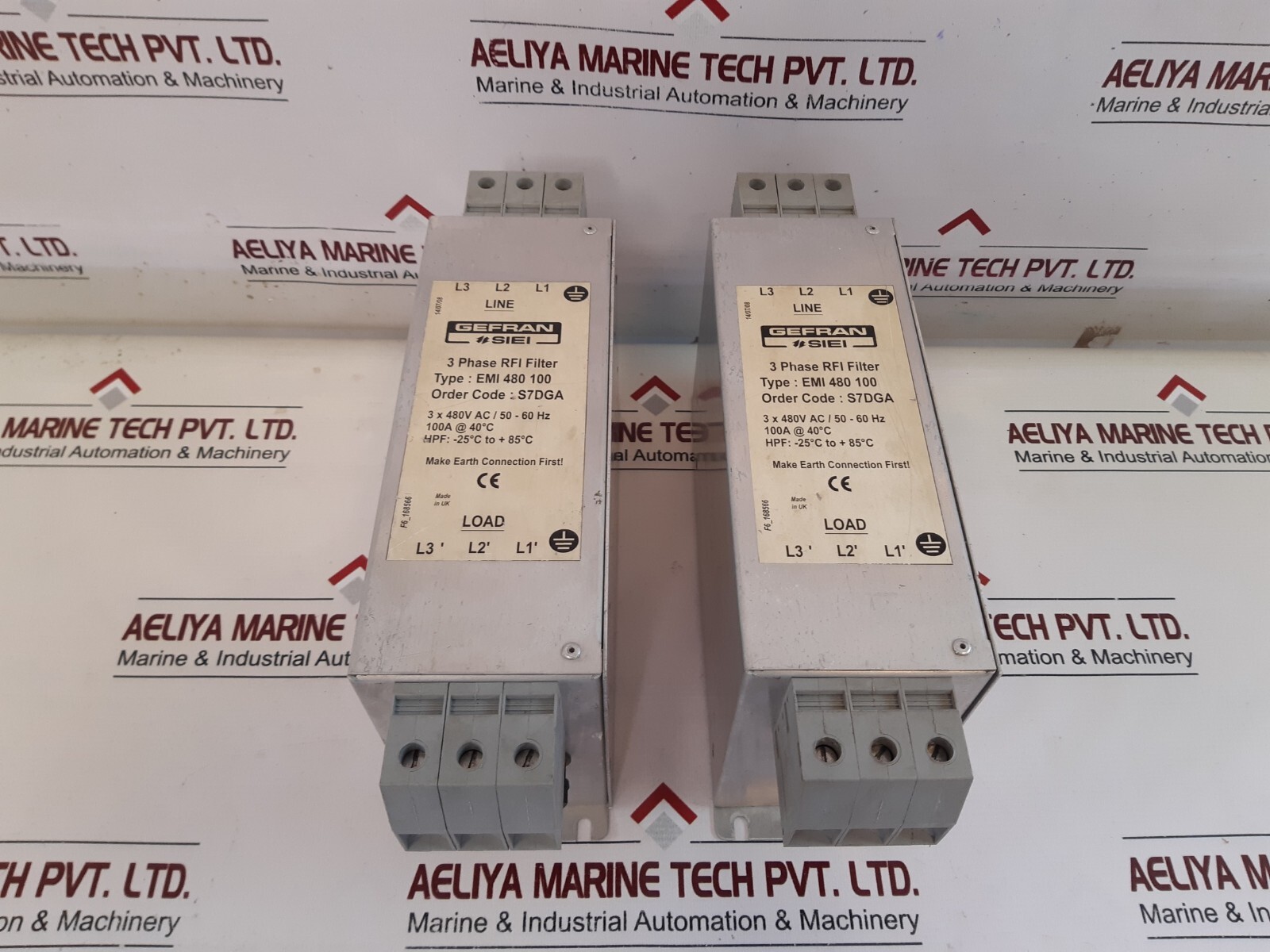 GEFRAN EMI 480 100 3-Phase RFI Filter 480V AC