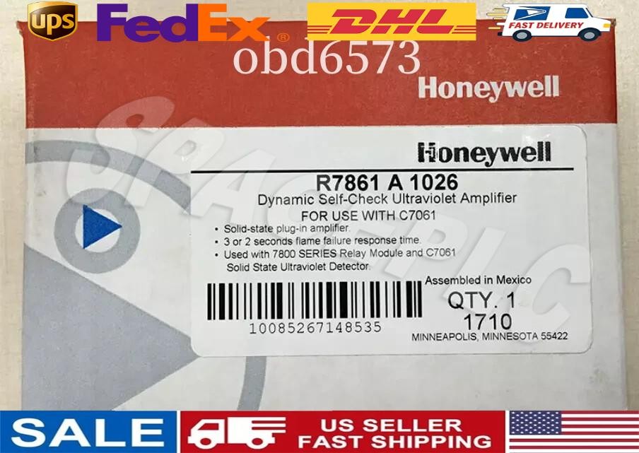 1 year warranty express NEW Honeywell R7861A1026 UV flame amplifier R7861 A 1026