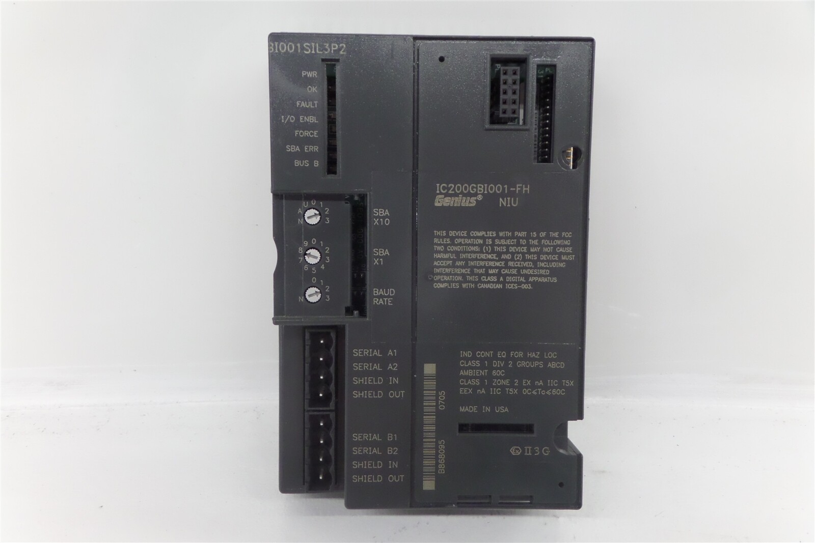GE Fanuc IC200GBI001-FH Versamax Genius NIU Module