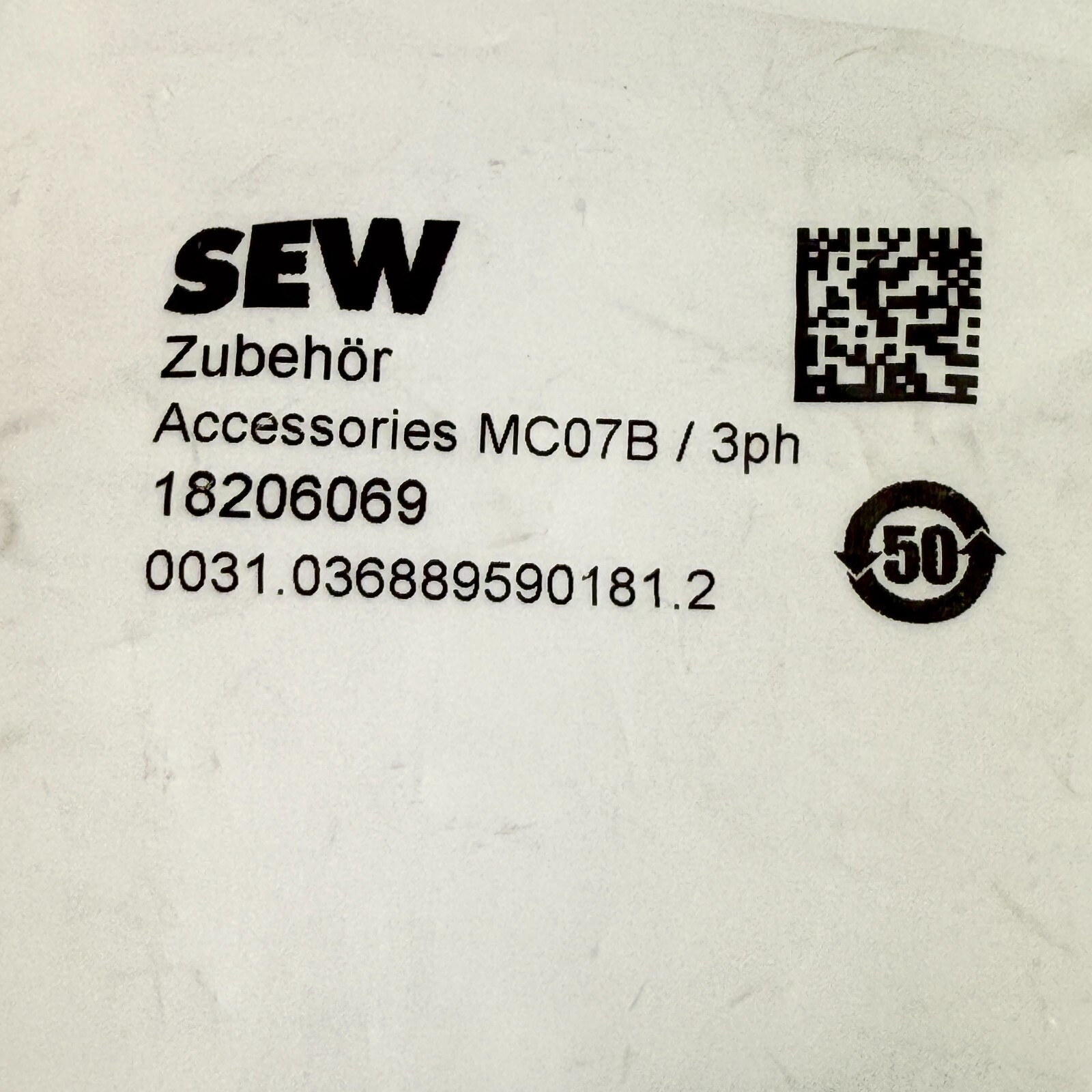 Sew Eurodrive mc07b0005-5a3-4-s0 set 18207294 + Bw100-005 + 18206069