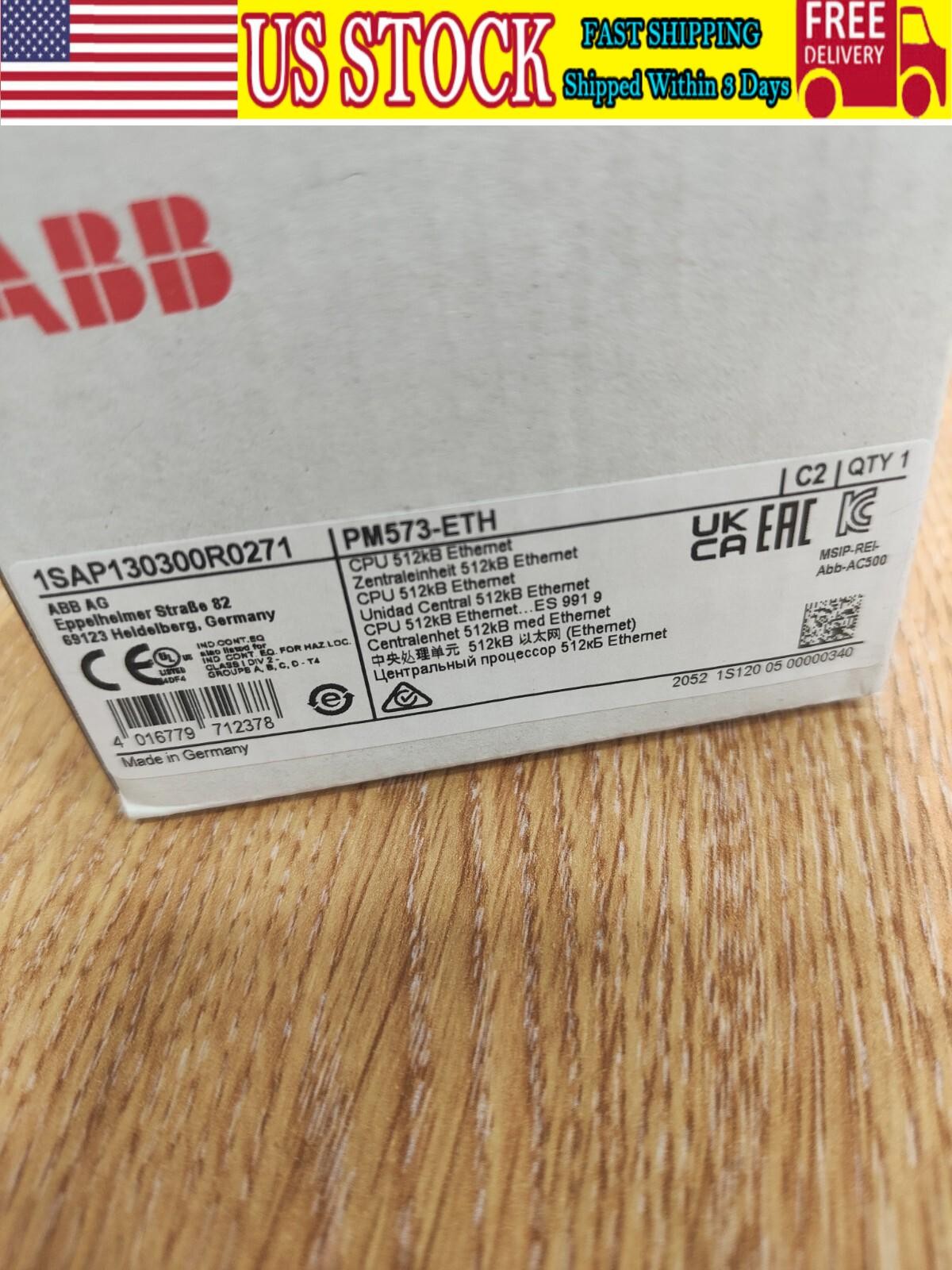 ABB PLC PM573-ETH CPU 1SAP130300R0271