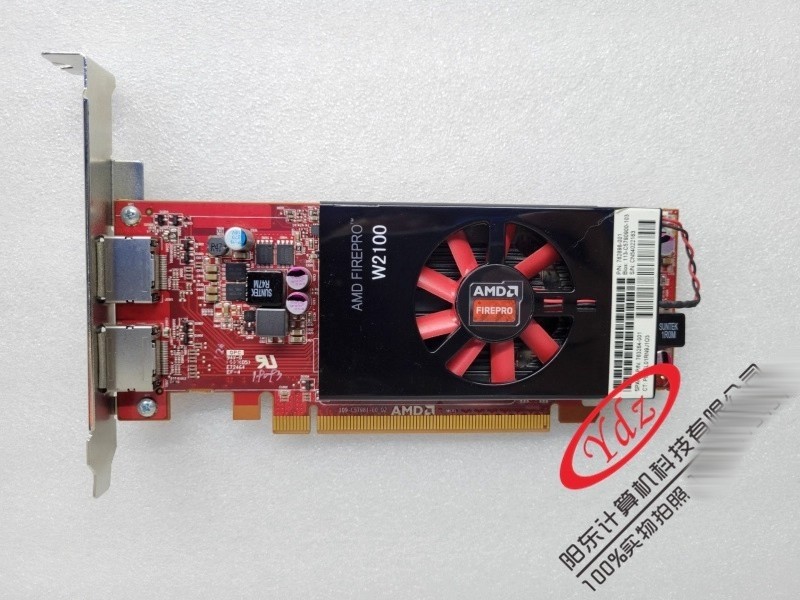 1Pcs Used AMD FirePro W2100 2G Dual DP 4K 60HZ