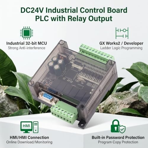 24V PLC Programmable Logic Controller DC 24V Relay Output Industrial Board
