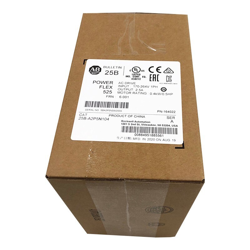 New 25B-A2P5N104 Power 525 AC Drive 0.4kW/0.5HP FREE 25BA2P5N104 US Free Tax