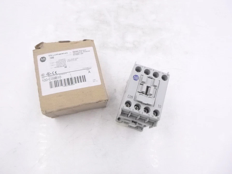 New Sealed 100-C09B10 IEC 9 A Contactor Screw Terminals Line Side Allen Bradley