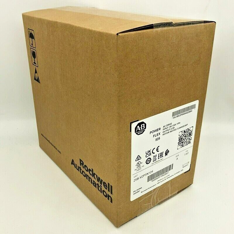 NEW AB 25B-V2P5N104 PowerFlex 525 0.4kW 0.5HP AC Drive 25BV2P5N104 US Free Tax