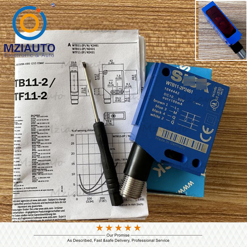 For Sick WTB11-2P2461 1044442 Reflection Photoelectric Sensor WTB112P2461 4-Pins