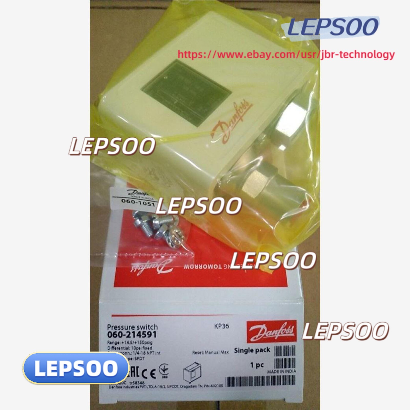 1pc New DANFOSS 060-214591 KP36 Pressure switch In Box Free Shipping****