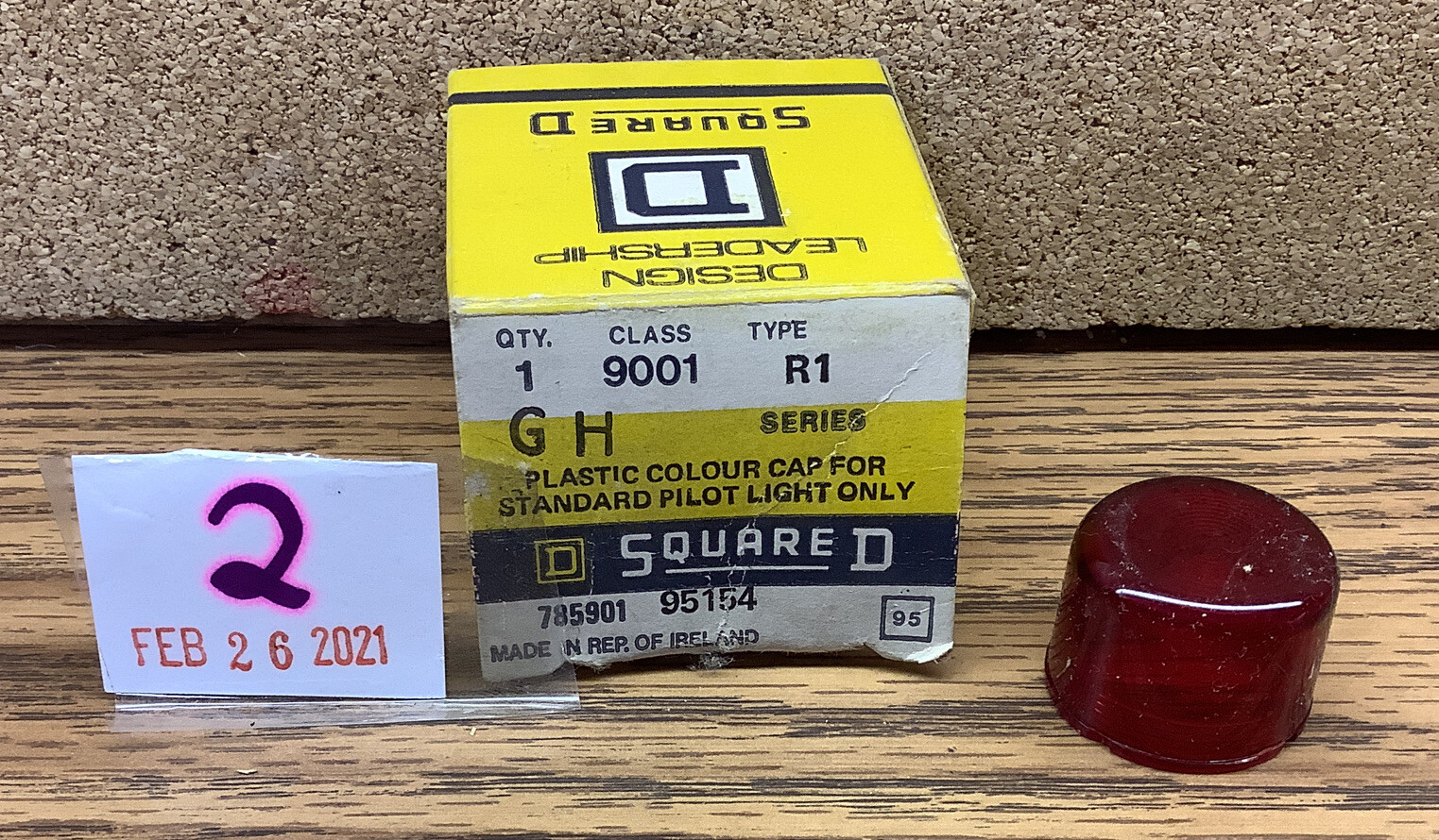 NEW- Open Box Square D 9001R1 Red Pilot Light Lens