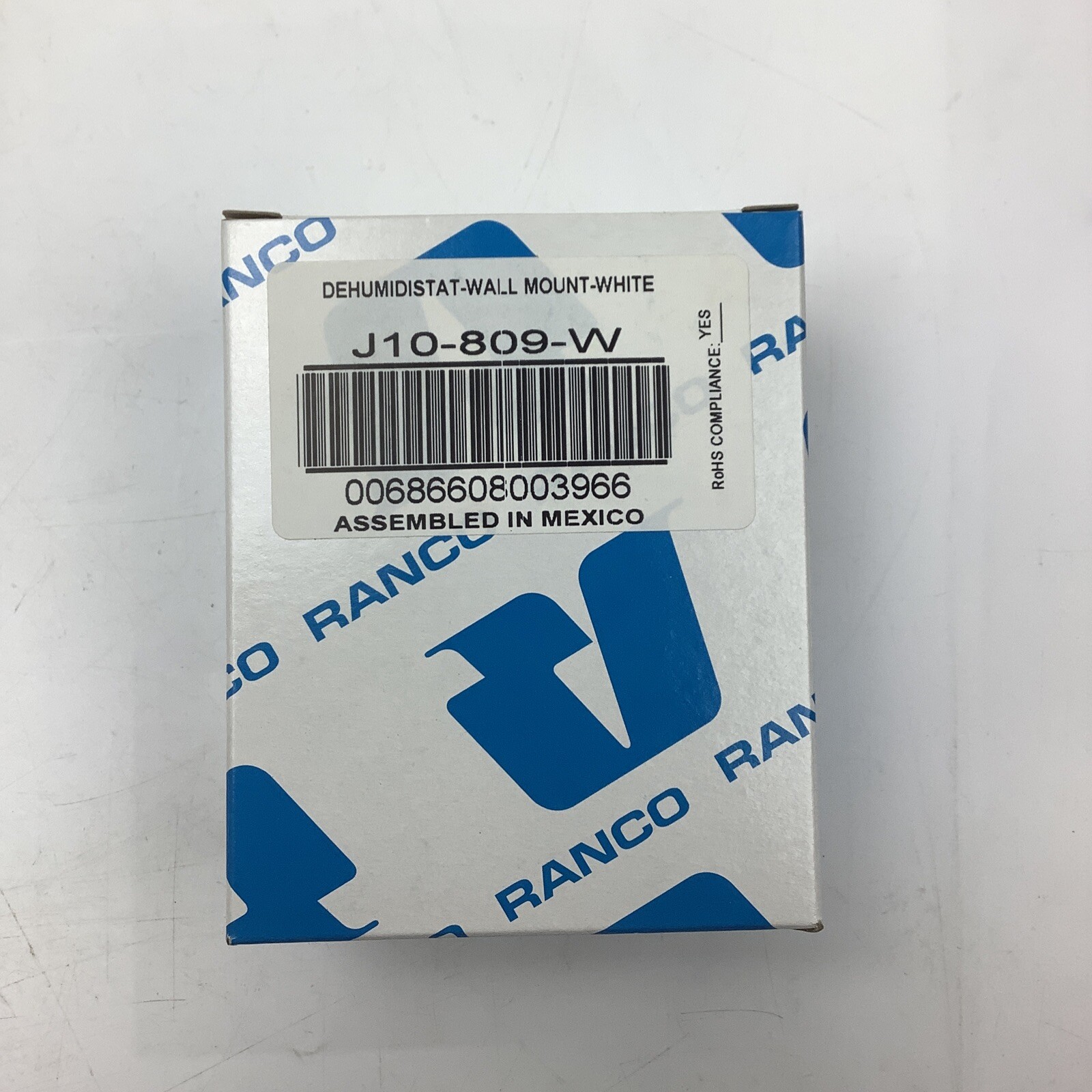 Ranco J10-809-W Humidistat Low Voltage 24v (New in Box) WHITE Free Shipping
