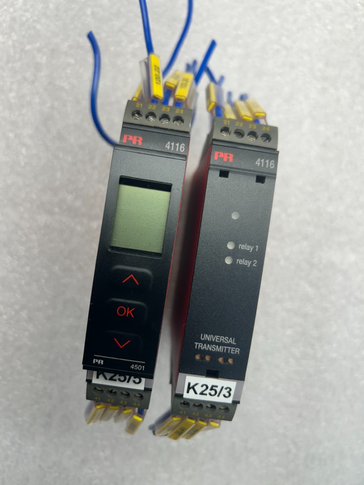 Lot of 2 – PR Electronics 4116 Universal Transmitters DIN Mount