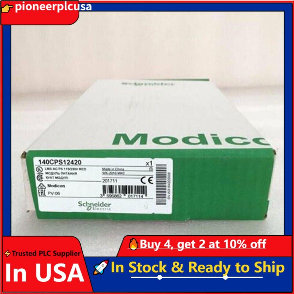 New In Box Schneider 140CPS12420 140 CPS 12420 PLC Power Supply Free Shipping