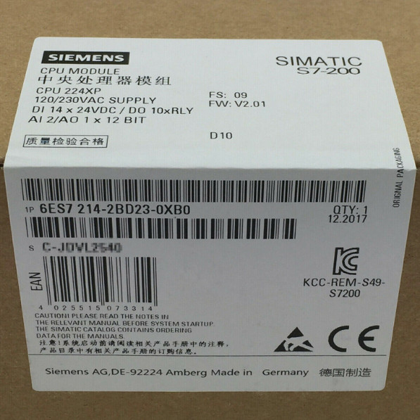 6ES7214-2BD23-0XB0 NEW SIEMENS Central Processing Unit Fast Ship