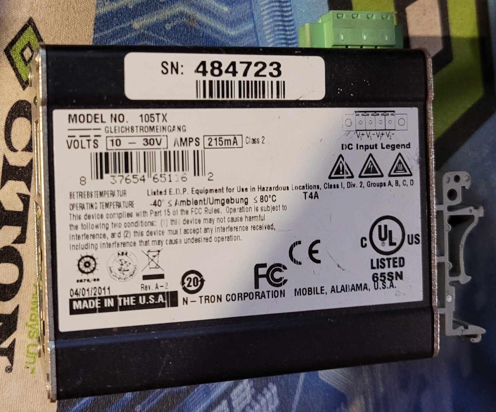 Red Lion N-Tron 105TX 5 Port Industrial Ethernet Switch