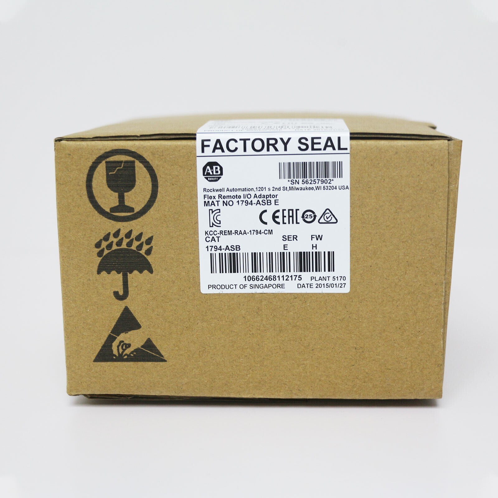New Factory Sealed Allen-Bradley 1794-ASB SER E Flex Remote I/O Adapter 1794ASB