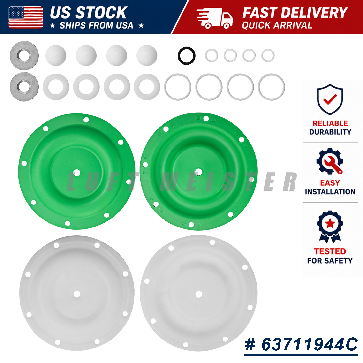 # 637119-44-C # 63711944C Pump Repair Kit for Ingersoll Rand / ARO NEW US STOCK