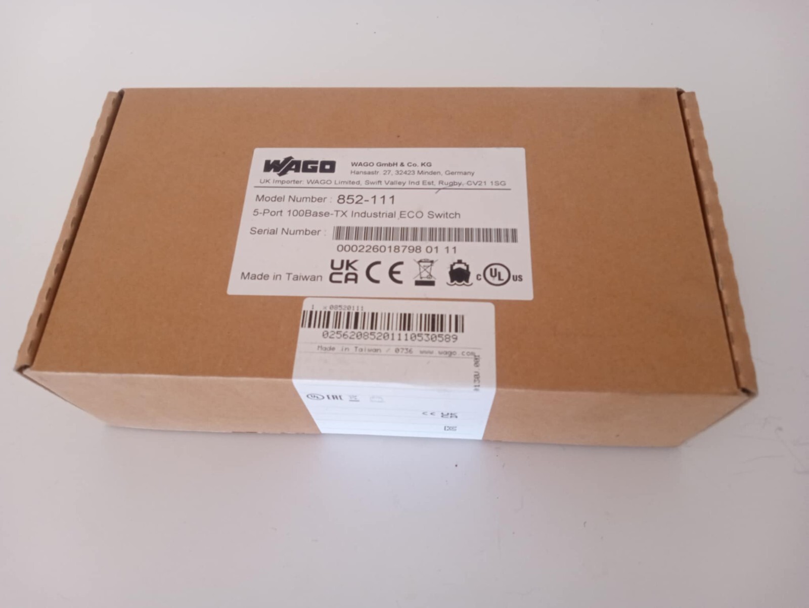 WAGO 852-111 Industrial unmanaged ECO Switch; 5-port 100Base-TX; black