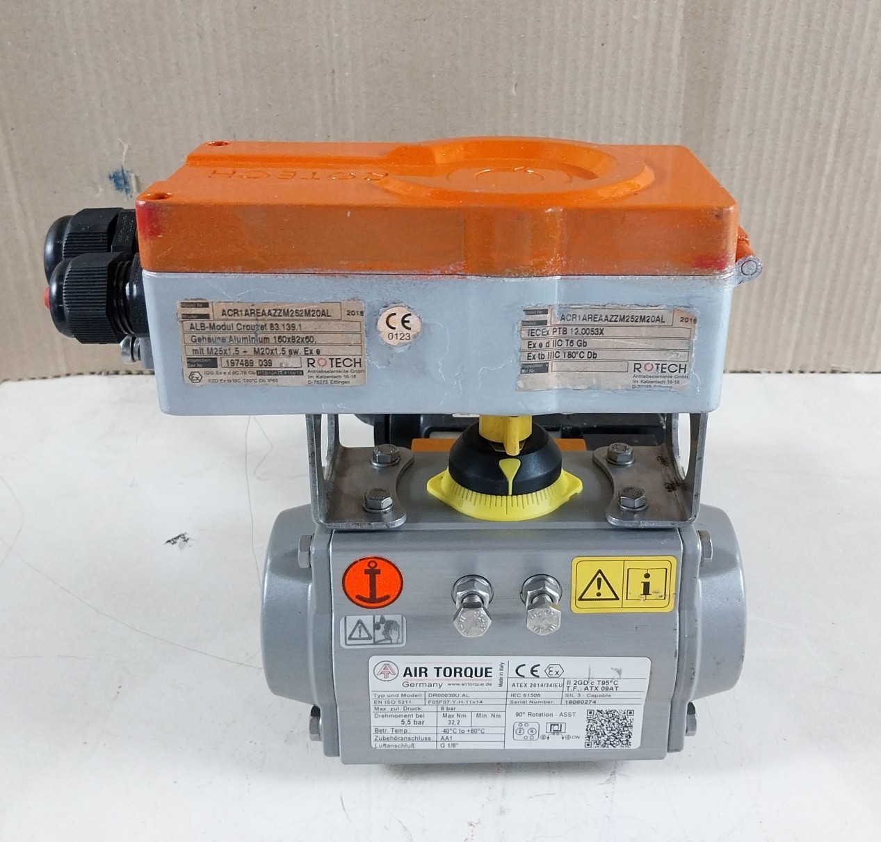 AIR TORQUE DR00030U AL PNEUMATIC ACTUATOR
