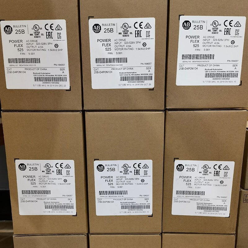 100% new Allen-Bradley 25B-D6P0N104 PowerFlex 525 2.2kW (3Hp) AC Drive