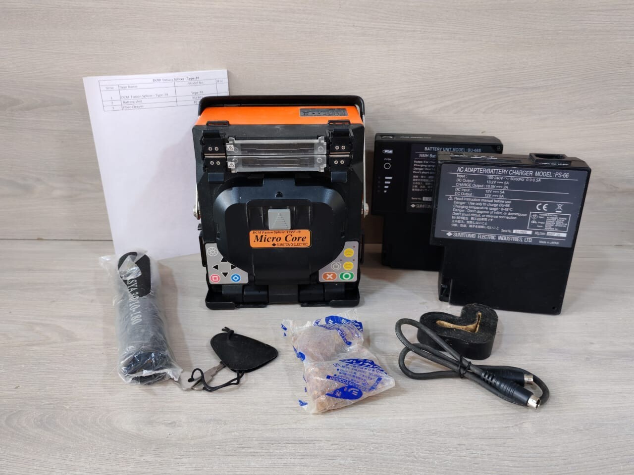 SUMITOMO ELECTRIC MICRO CORE TYPE-39 VER.1.20 DCM FUSION SPLICER- FOR PARTS