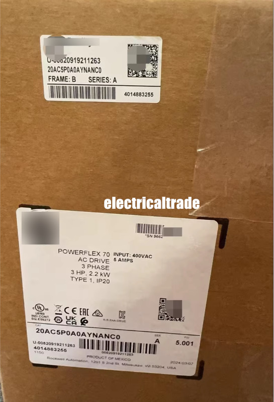 20AC5P0A0AYNANC0 Brand New PowerFlex 70 Drive 20AC5P0A0AYNANC0