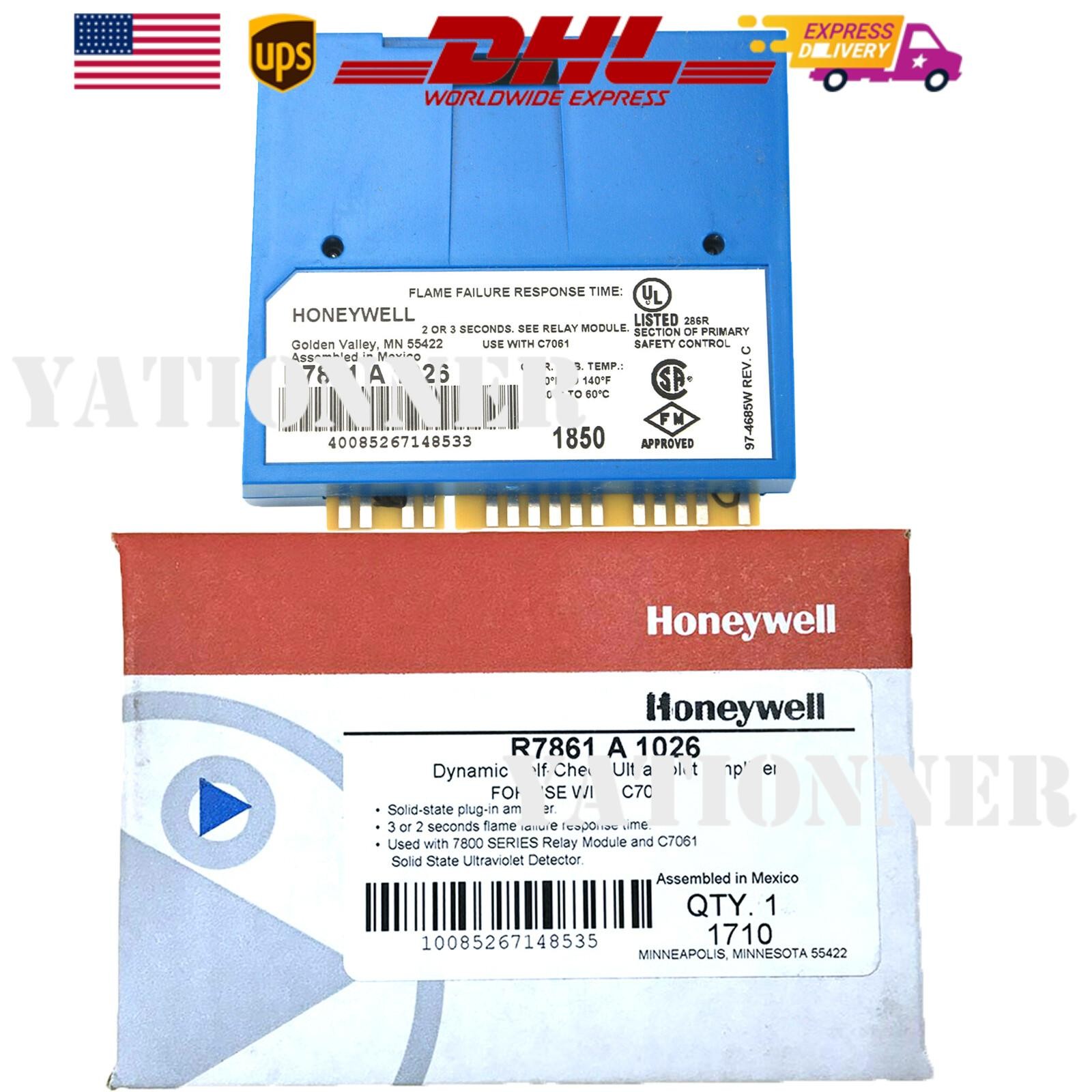 New Genuine HONEYWELL R7861A1026 Ultraviolet Flame Amplifier In Box