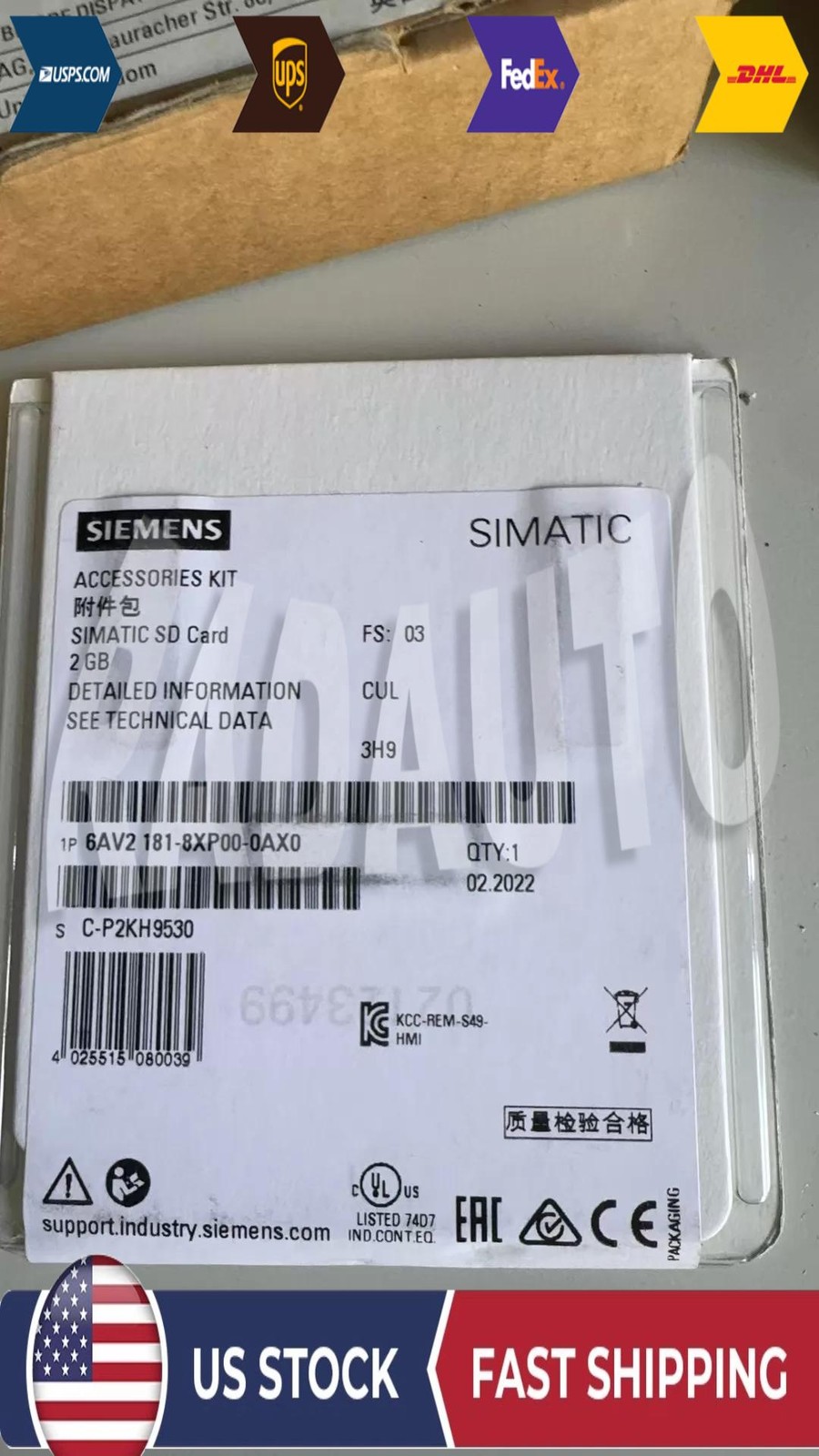 NEW Siemens 6AV2181-8XP00-0AX0 6AV2 181-8XP00-0AX0 SIMATIC SD memory card 2 GB