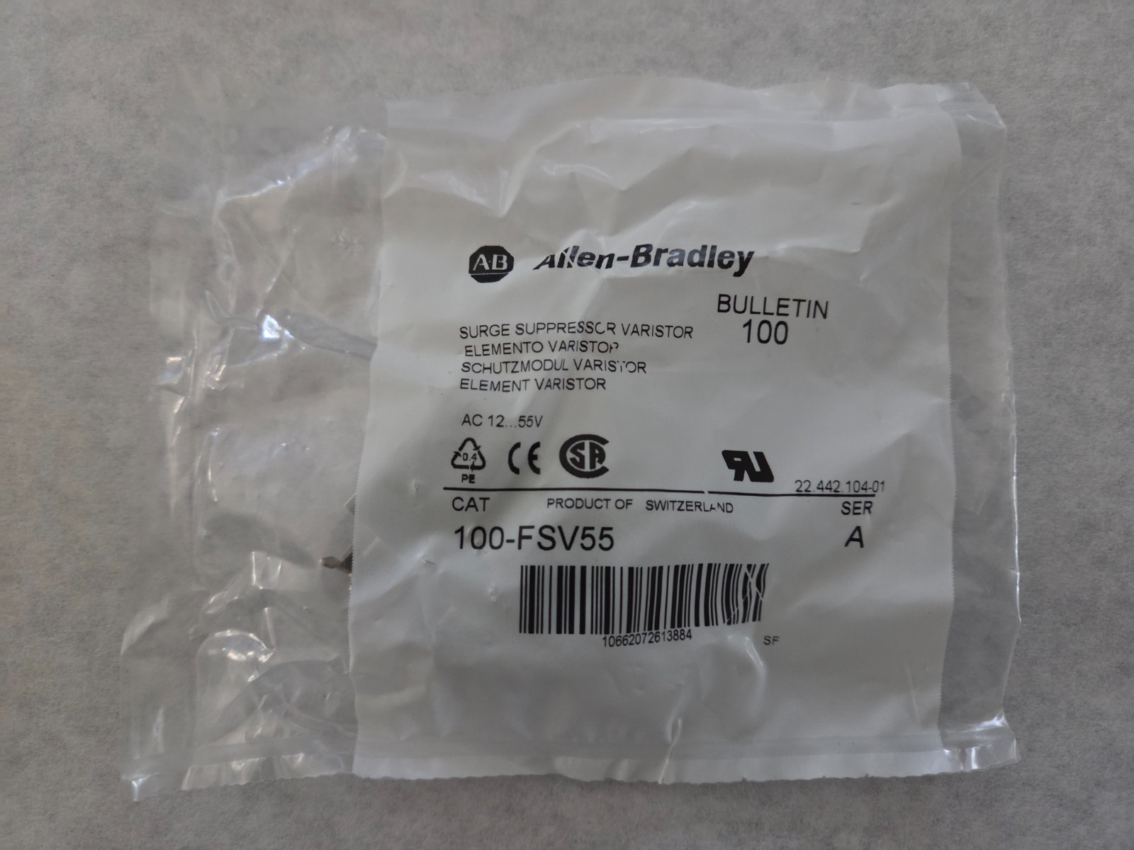 ALLEN-BRADLEY 100-FSV55 VARISTOR SURGE SUPPRESSOR