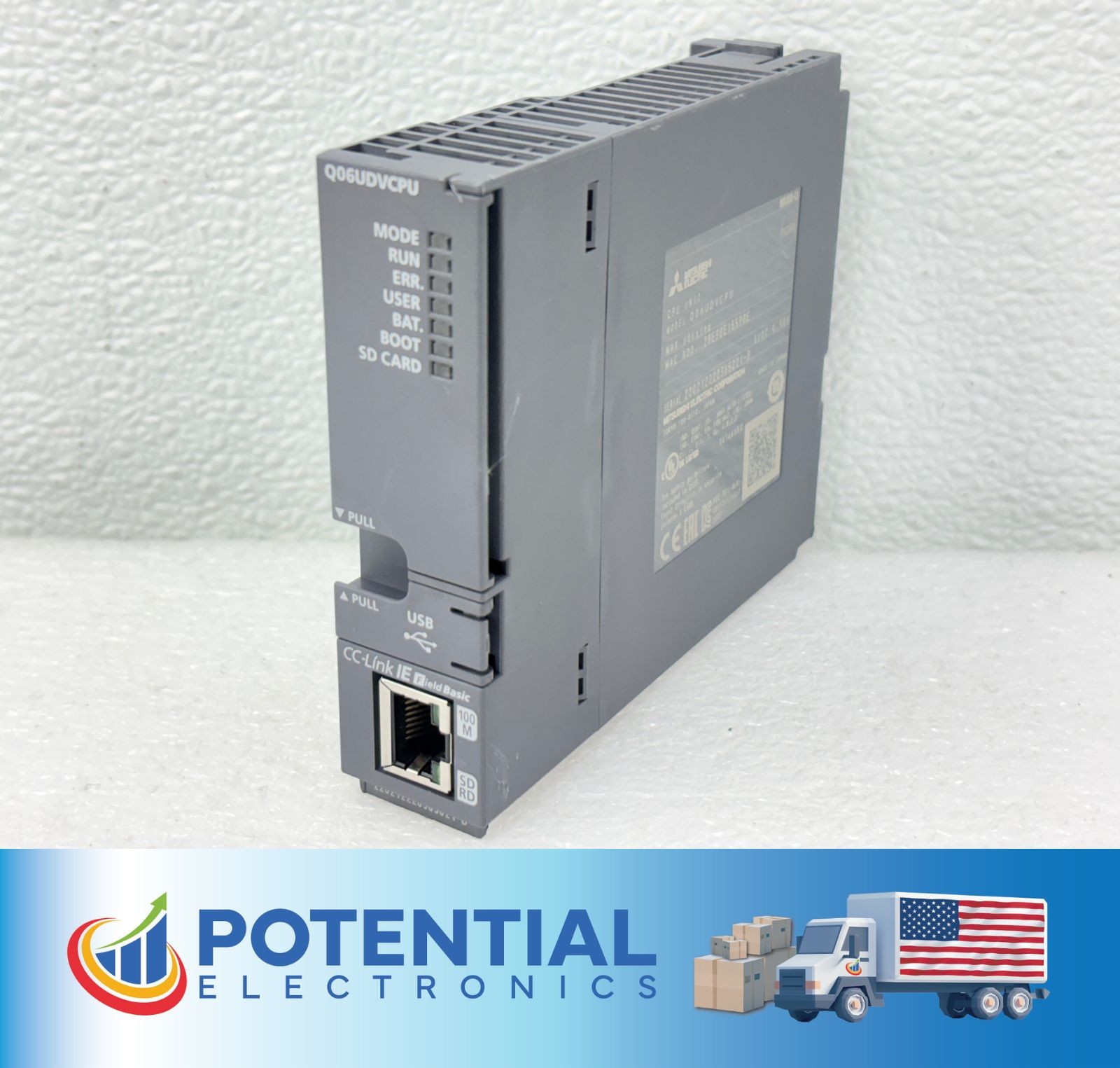 USED | Mitsubishi Q06UDVCPU MELSEC-Q Universal PLC CPU Module 60K Step Ethernet